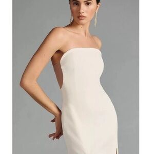 Chic Strapless White Dress